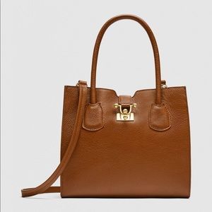ZARA GENUINE LEATHER MINI CITY BAG